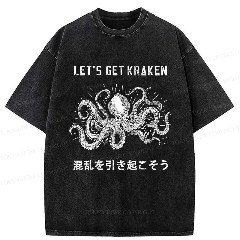 Kyoto-Lion Funny Octopus£ºLet¡¯s Get Kraken Washed T-Shirt
