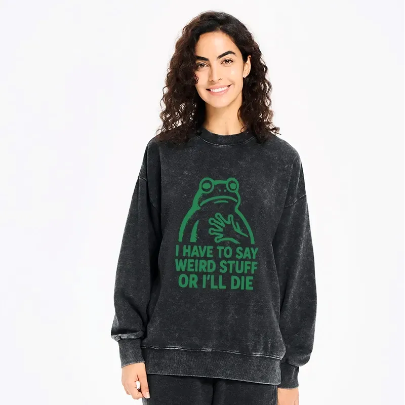 Weird frog sweatshirt for gift idea