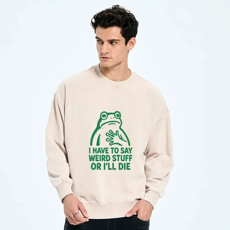 Washed unisex sweatshirt for streetwear
