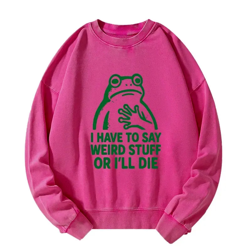 Washed unisex sweatshirt for streetwear