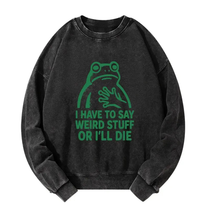 Washed unisex sweatshirt for streetwear