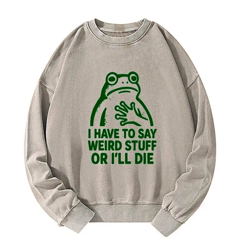 Washed unisex sweatshirt for streetwear