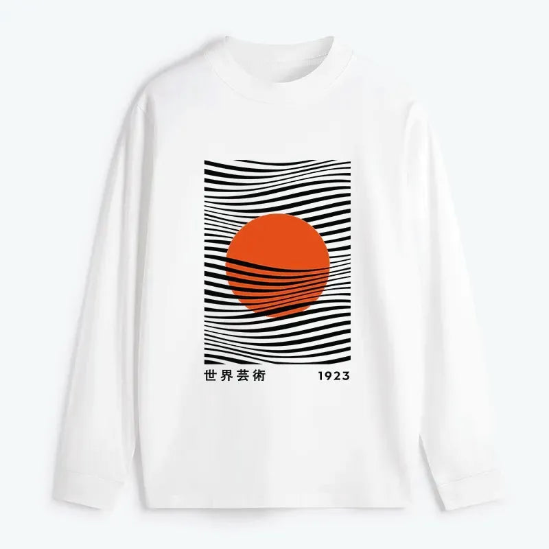 Unisex Cotton Long Sleeve Tee for Spring