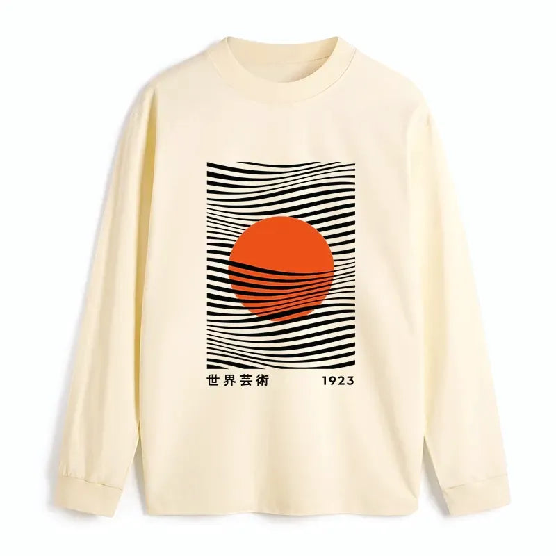 Japanese Culture Long Sleeve T-Shirt for Daily Wear