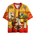 Kyoto-Lion Rainbow Pasta Duck Mesh Jersey