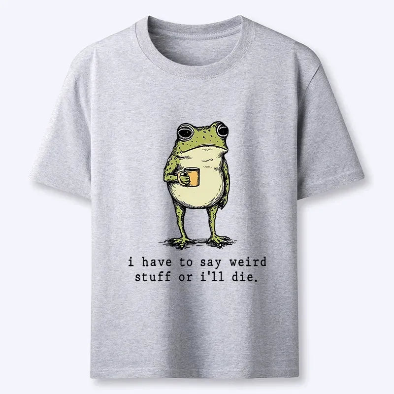 funny coffee frog meme t-shirt for gift