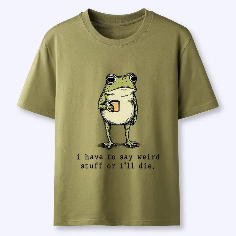 funny coffee frog meme t-shirt for gift