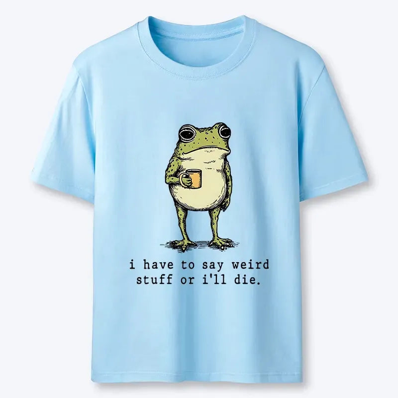 funny coffee frog meme t-shirt for gift