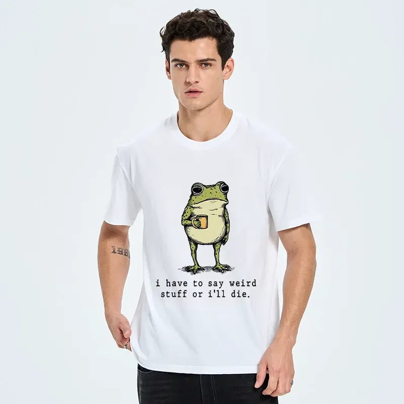 Kyoto-Lion Funny Meme Weird Talking Coffee Frog Classic T-Shirt