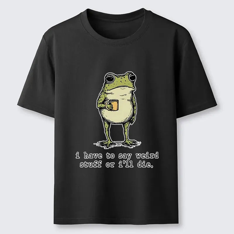 funny coffee frog meme t-shirt for gift