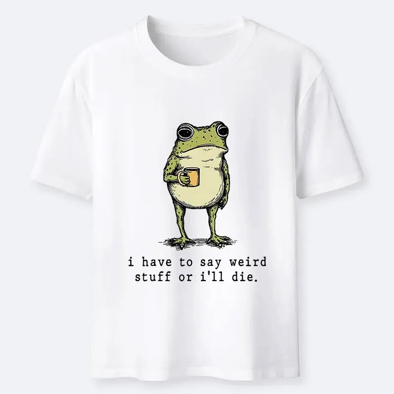 Kyoto-Lion Funny Meme Weird Talking Coffee Frog Classic T-Shirt