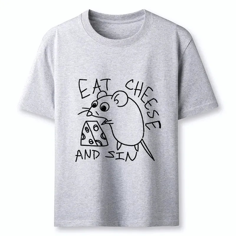 Kyoto-Lion Cheese Obsessed Mouse Funny Art Classic T-Shirt
