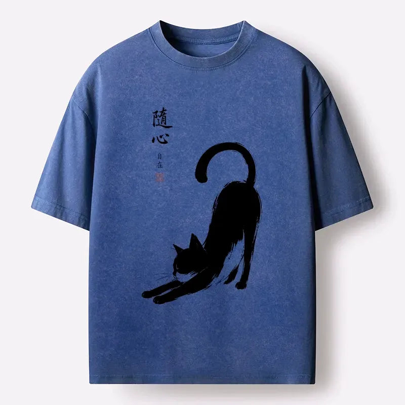 Comfortable Unisex Cat T-Shirt for Daily Wear