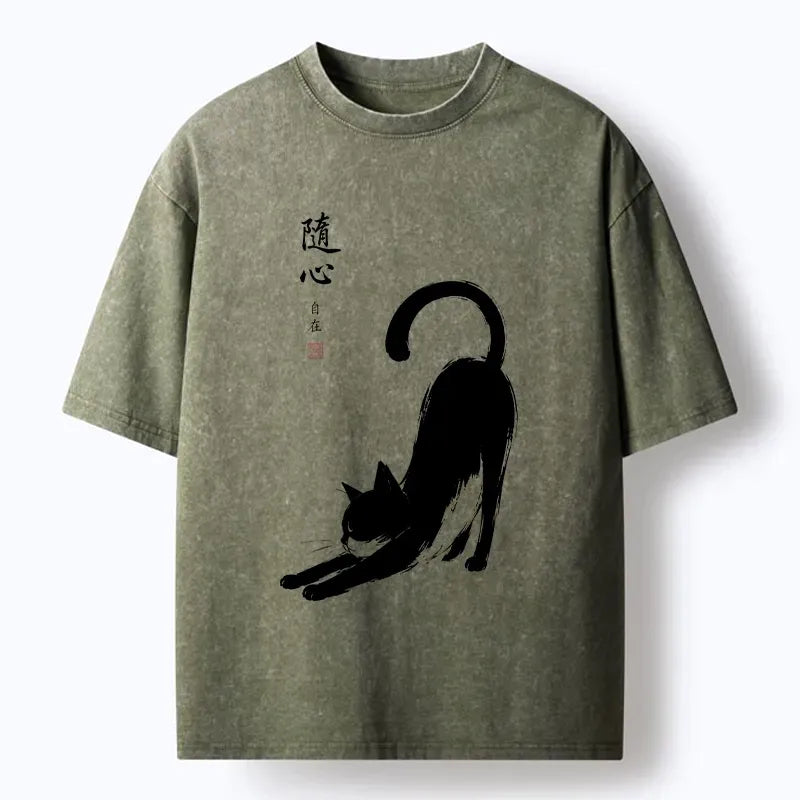 Comfortable Unisex Cat T-Shirt for Daily Wear