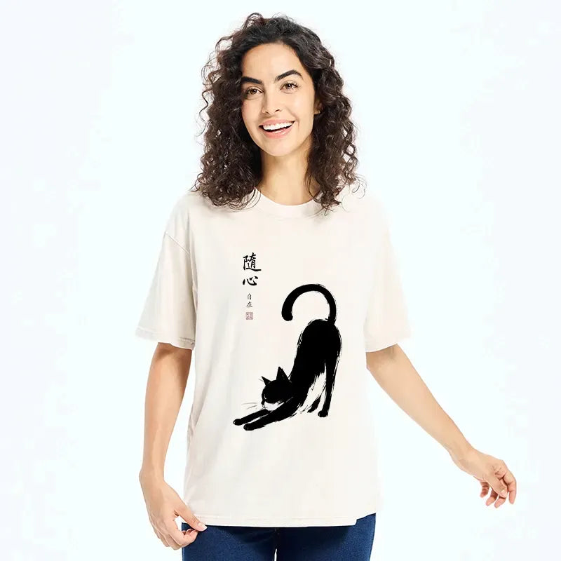 Comfortable Unisex Cat T-Shirt for Daily Wear
