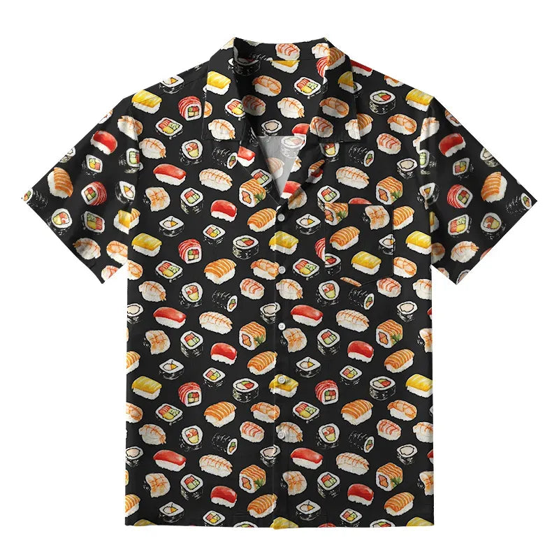 Kyoto-Lion Japanese Delicious Sushi Aloha Hawaiian Shirt