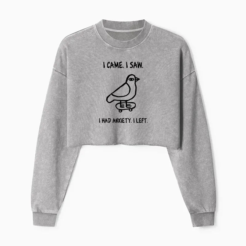 washed crop sweatshirt japanese streetwear daily wear