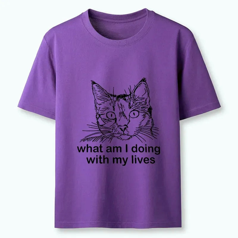 Unbothered Cat Ukiyo-e Style Tee