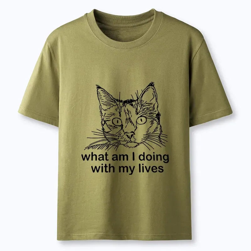 Kyoto-Lion Confused Cat Life Reflection Classic T-Shirt