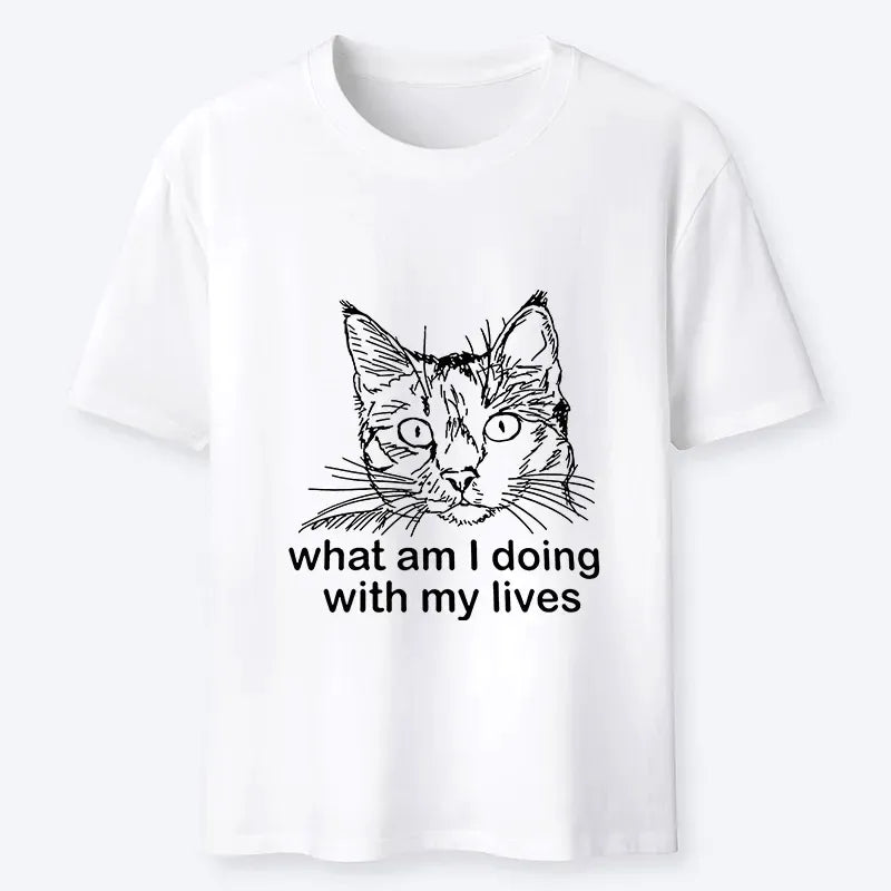 Unbothered Cat Ukiyo-e Style Tee