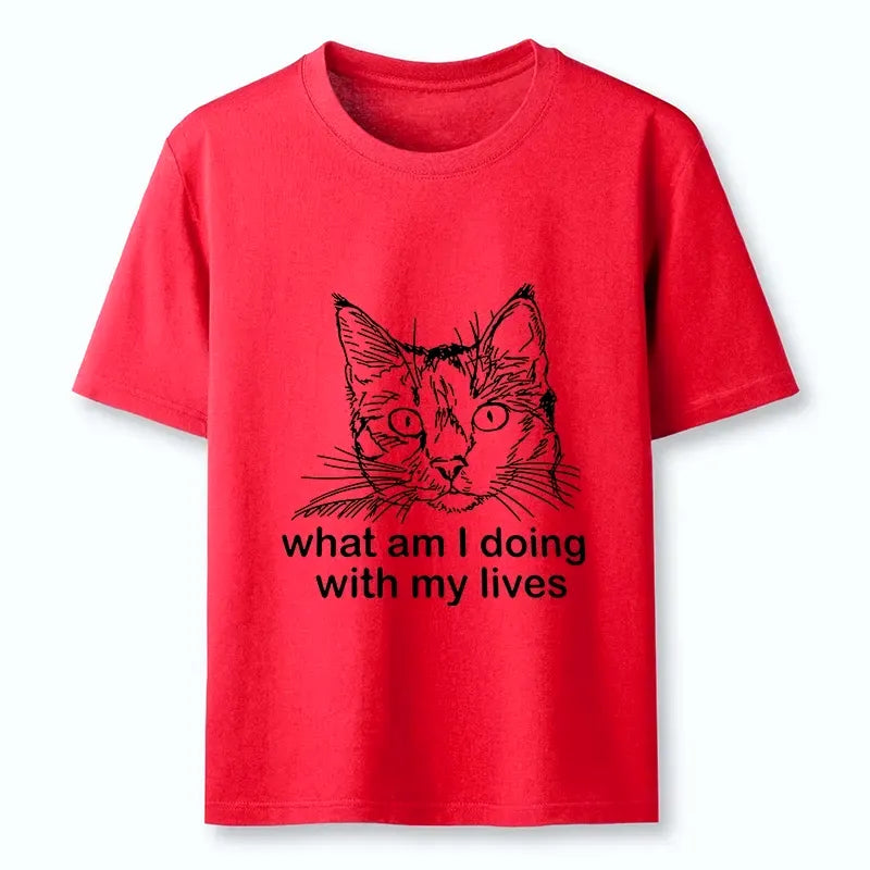 Kyoto-Lion Confused Cat Life Reflection Classic T-Shirt