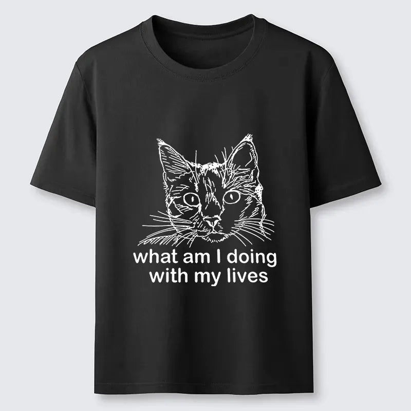 Unbothered Cat Ukiyo-e Style Tee