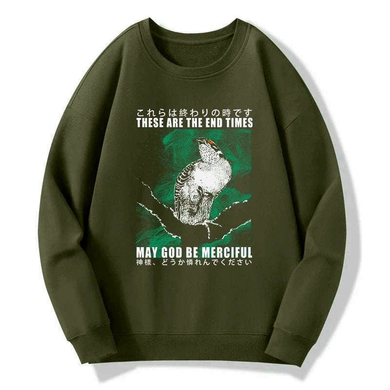 japanese bird sweatshirt for daily wear