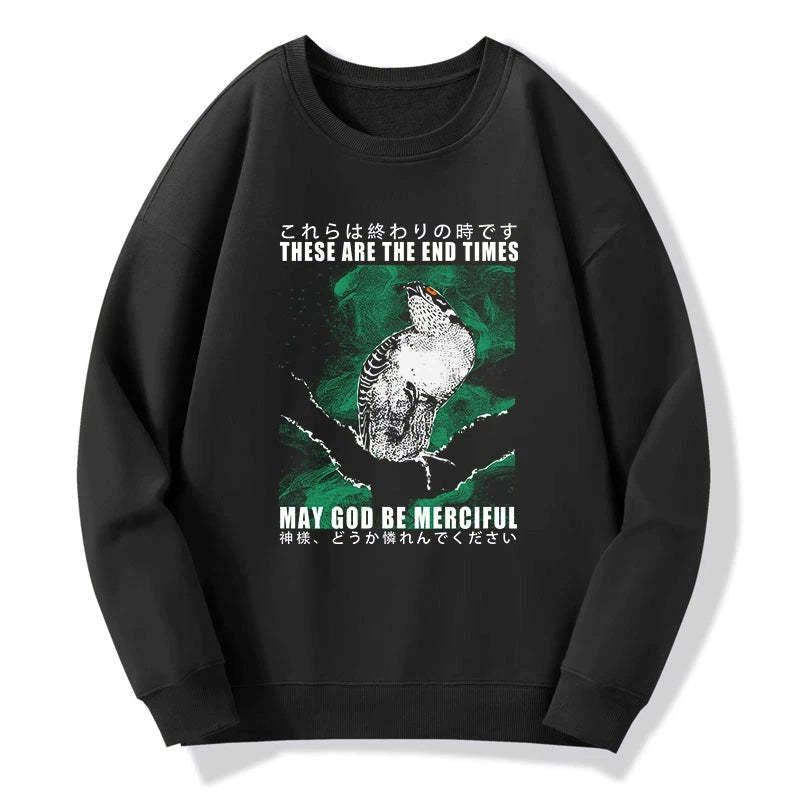 japanese bird sweatshirt for daily wear