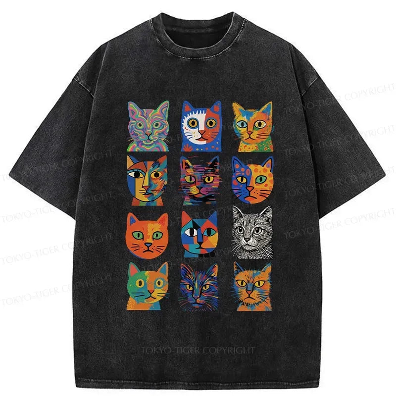 vintage washed cat tee limited edition