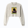 Japanese washed crop sweatshirt for women