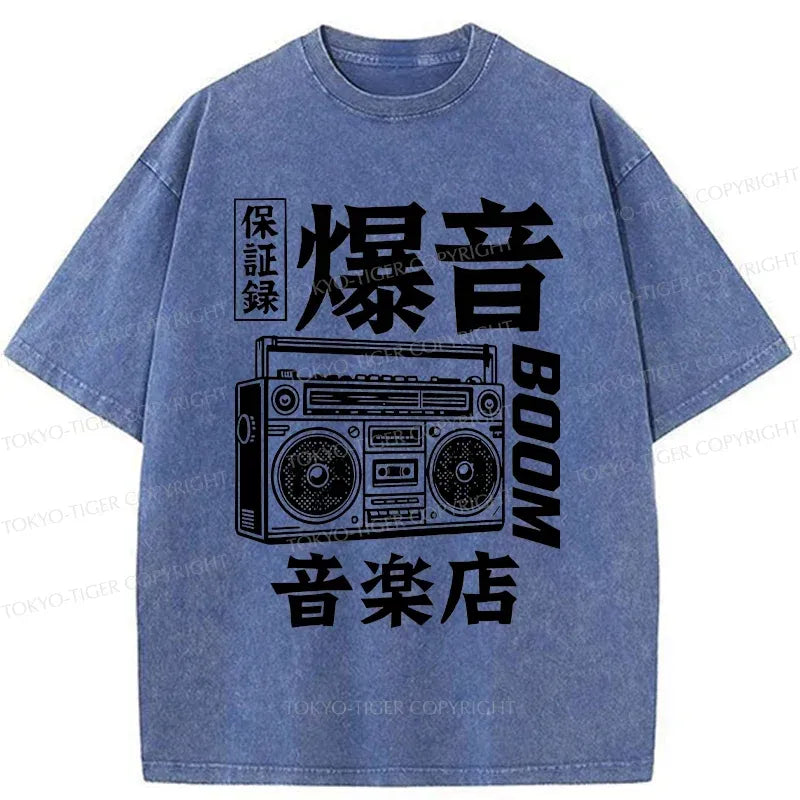 Kyoto-Lion Retro Radio Washed T-Shirt
