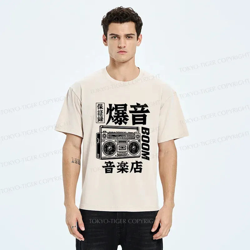 Kyoto-Lion Retro Radio Washed T-Shirt