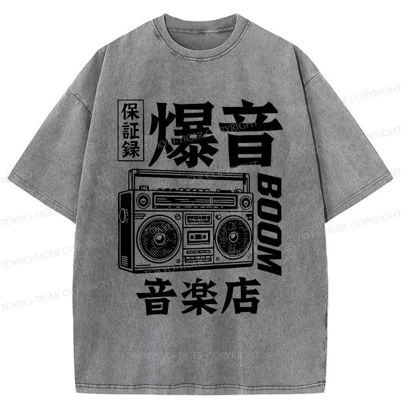 Japanese Retro Radio Washed T-Shirt