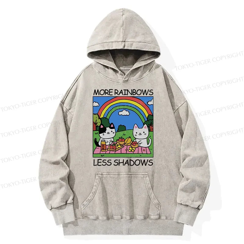 Kyoto-Lion More Rainbows Less Shadows Washed Hoodie