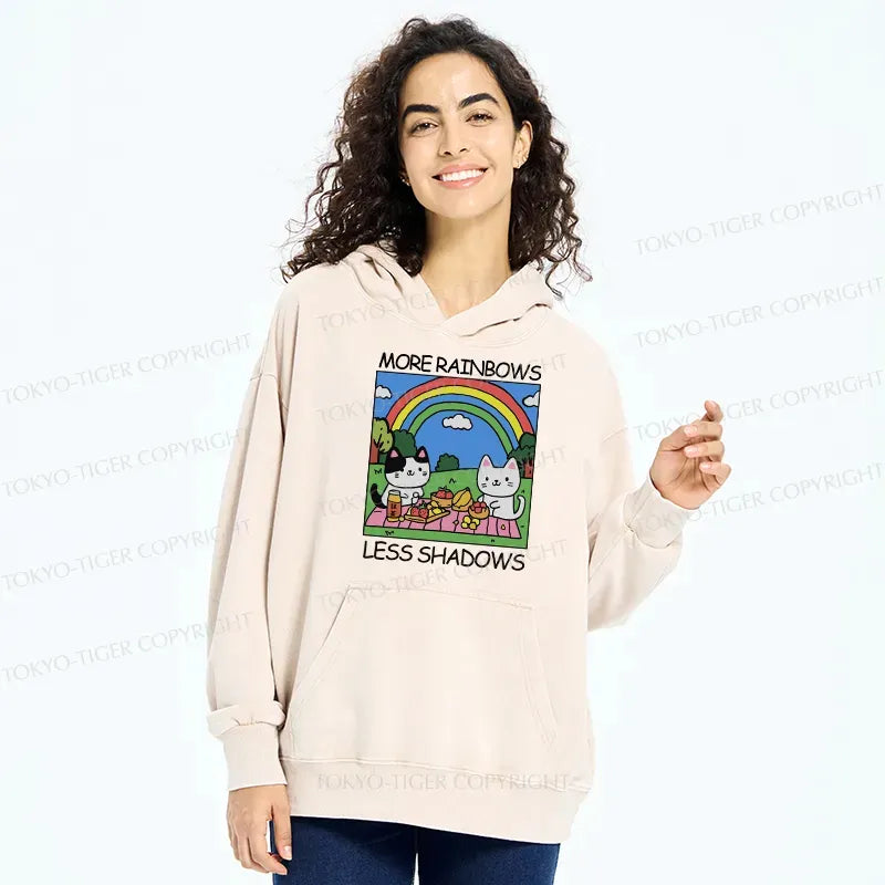 Kyoto-Lion More Rainbows Less Shadows Washed Hoodie