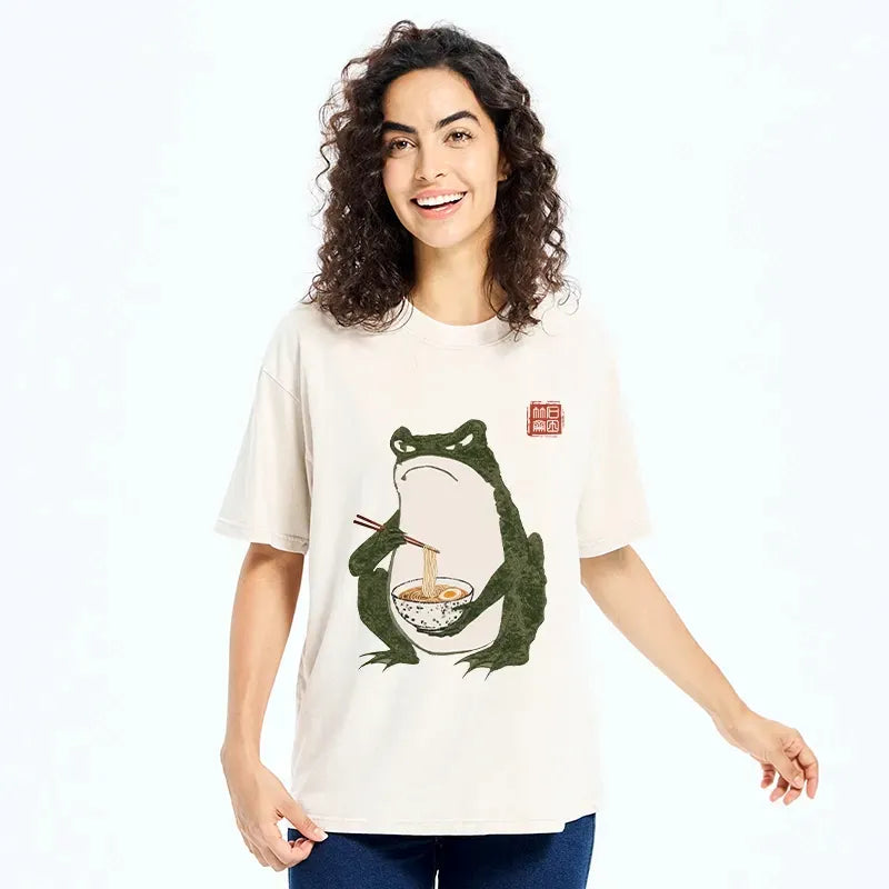 Washed Japanese Streetwear T-Shirt on Sale