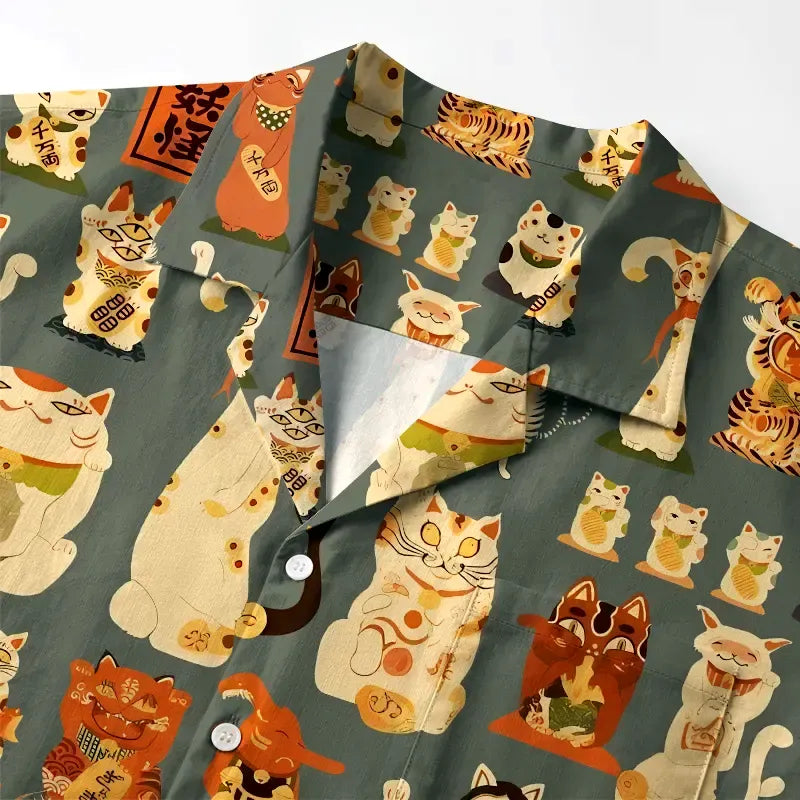 Vintage Ukiyo-e Cat Shirt Sale