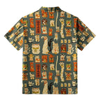 Japanese Lucky Cats Aloha Shirt