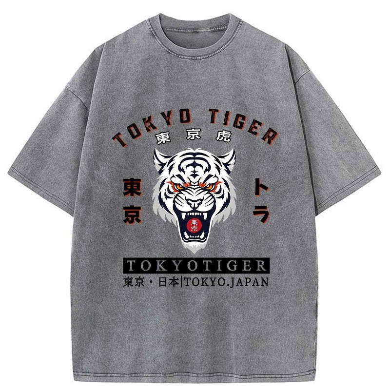 japanese tiger washed t-shirt on sale