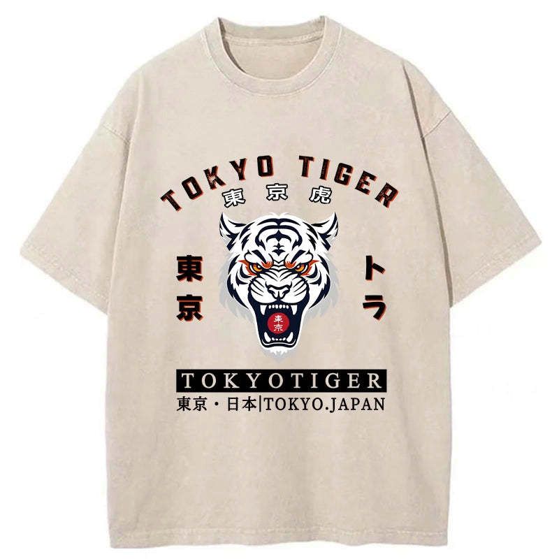 japanese tiger washed t-shirt on sale