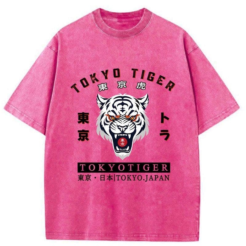 japanese tiger washed t-shirt on sale