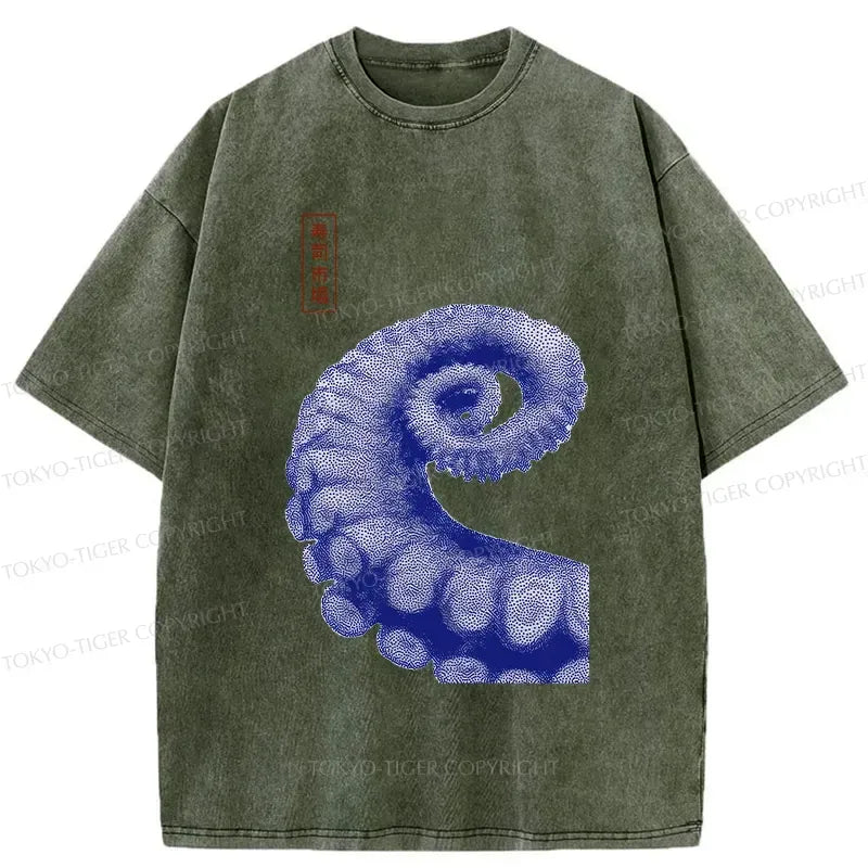 Vintage Ukiyo-e Octopus Shirt for Daily Wear