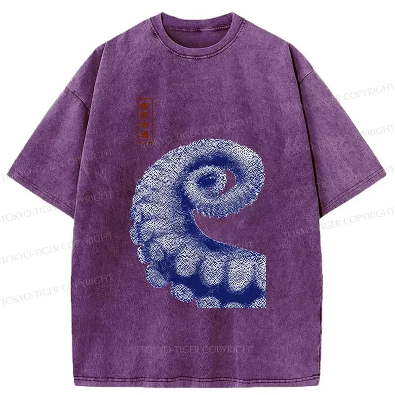 Vintage Ukiyo-e Octopus Shirt for Daily Wear