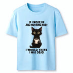 Classic Japanese Streetwear Cat Tee for Daily Wear