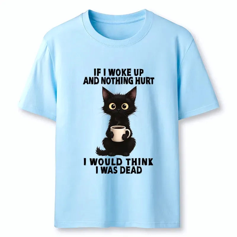 Classic Japanese Streetwear Cat Tee for Daily Wear