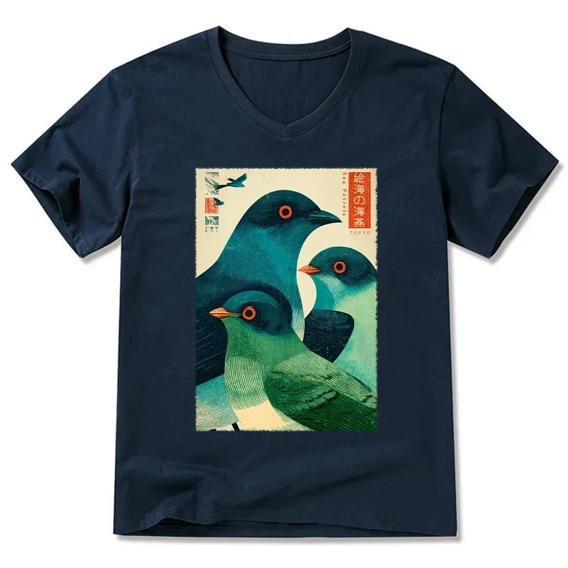Kyoto-Lion Petrels Of The Painted Sea V-Neck Classic T-Shirt