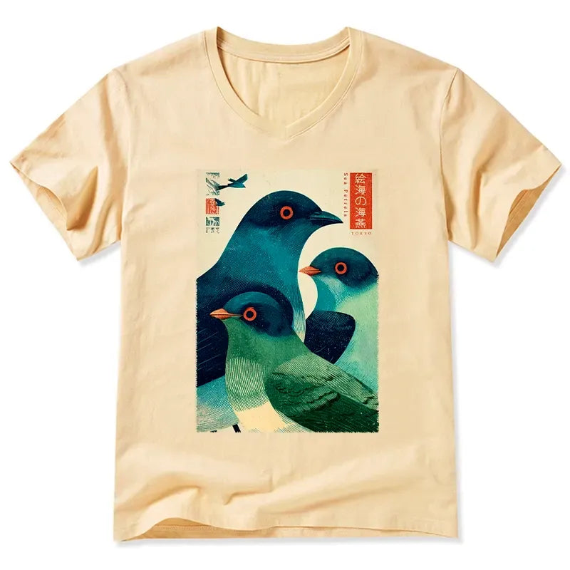 Kyoto-Lion Petrels Of The Painted Sea V-Neck Classic T-Shirt