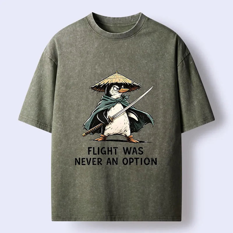 Kyoto-Lion Samurai Penguin Washed T-Shirt