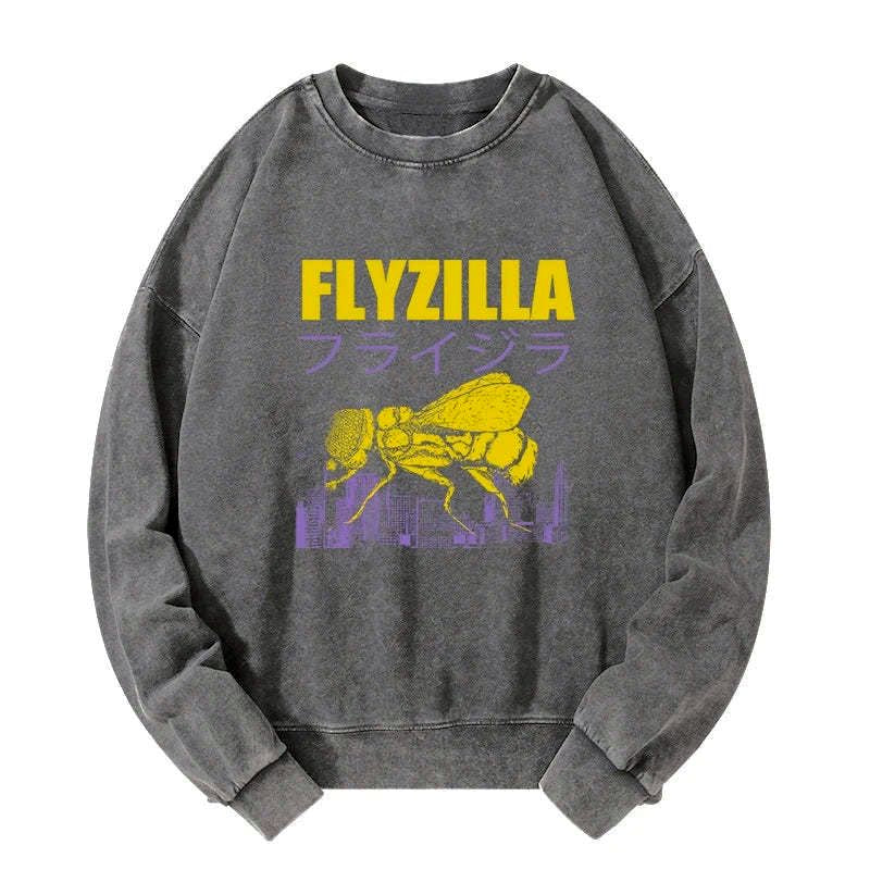 Kyoto-Lion Giant Fly Japanese Washed Sweatshirt