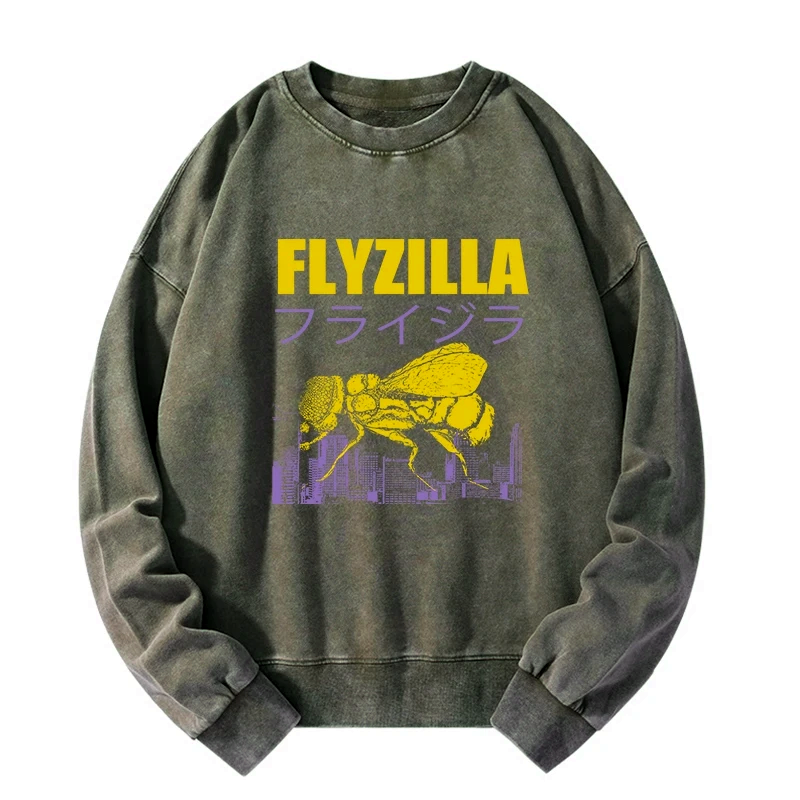Kyoto-Lion Giant Fly Japanese Washed Sweatshirt
